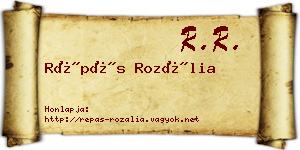 Répás Rozália névjegykártya