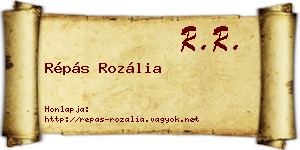 Répás Rozália névjegykártya